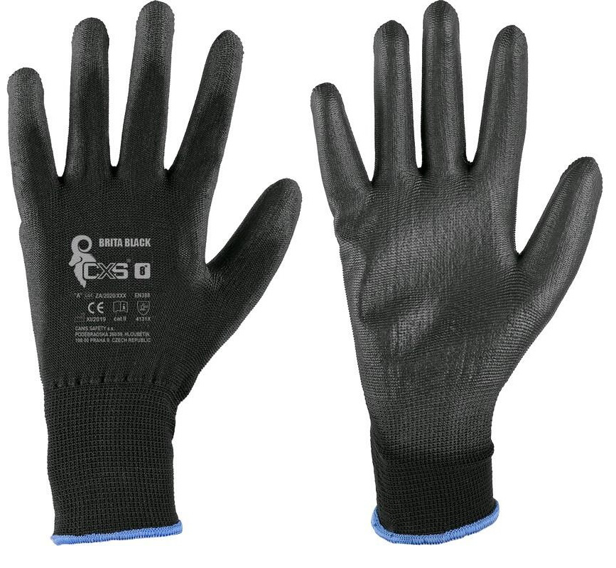 CXS Pracovní rukavice CXS BRITA BLACK vel. 10 BB10